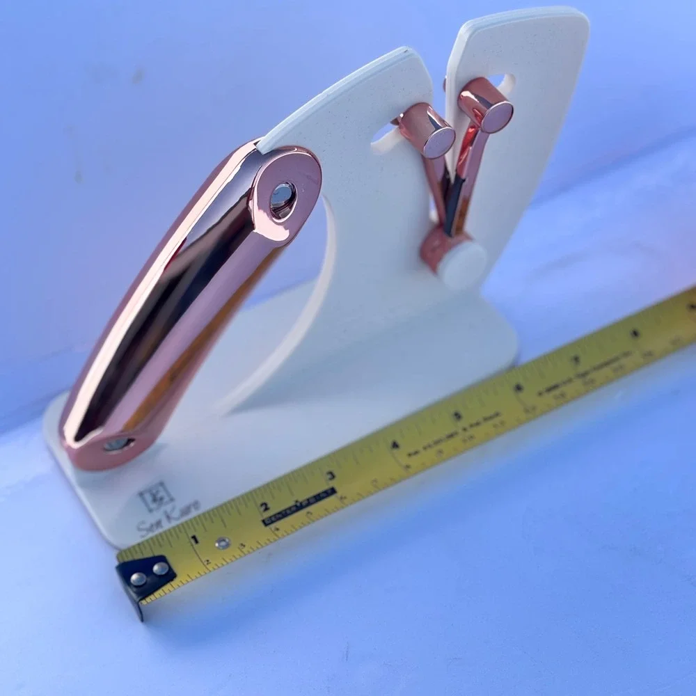 Sen Kuro Auto-Adjust Knife Sharpener Rose Gold White Manual 2-in-1‎ Honing Tool
